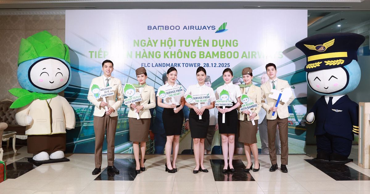 Bamboo Airways sẽ tuyển dụng 1000 tiếp viên hàng không từ 2026