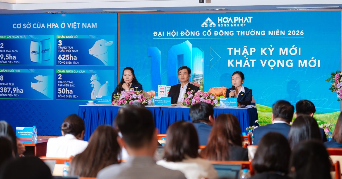 ĐHĐCĐ Nông nghiệp Hòa Phát: Lãi 345 tỷ đồng trong quý I, chia cổ tức năm 2026 tỷ lệ 30% bằng tiền mặt