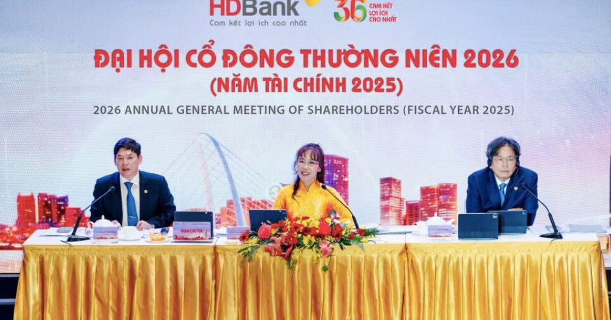 ĐHĐCĐ HDBank 2026: Mục tiêu lợi nhuận tăng 41%, chưa chia cổ tức bằng tiền mặt