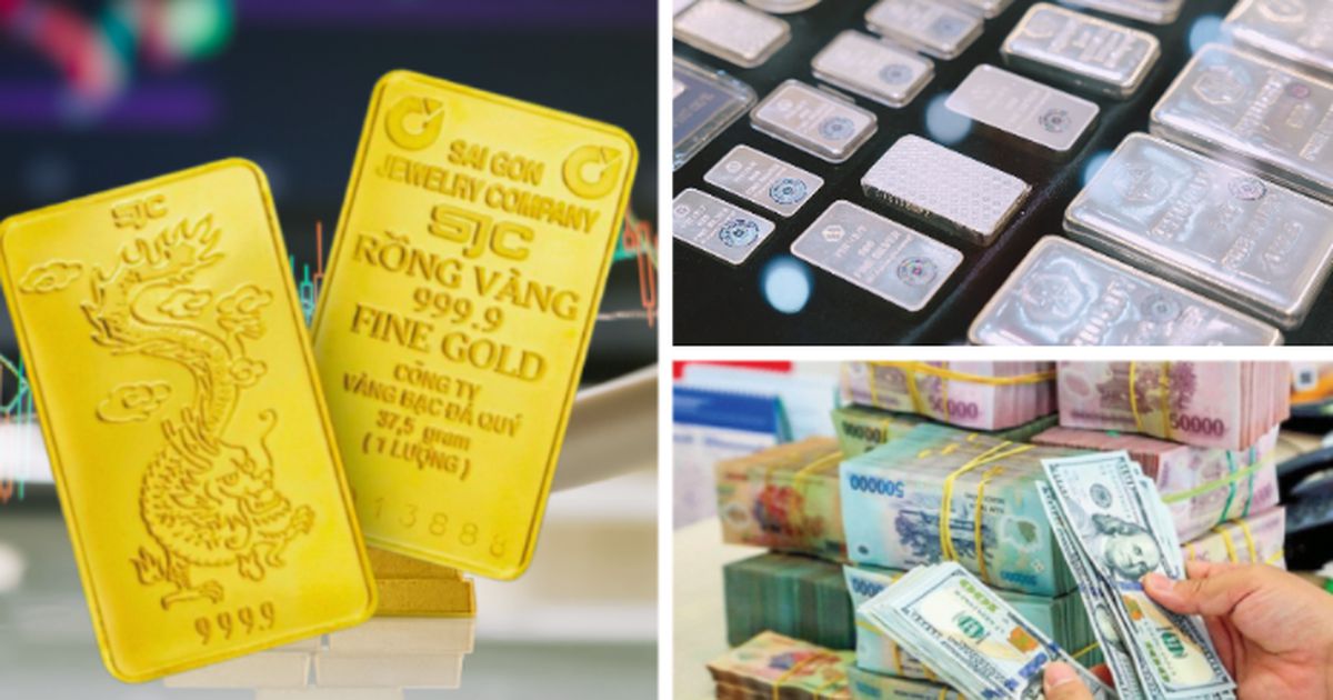 Giá vàng, bạc, USD cùng tăng phiên đầu tuần
