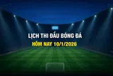 Lịch thi đấu bóng đá hôm nay 10/1/2025 và rạng sáng 11/1/2026