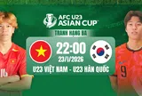 VTV2 Trực tiếp bóng đá U23 Việt Nam vs U23 Hàn Quốc, U23 Châu Á, 22h00 hôm nay 23/1/2026
