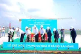 Cất nóc chung cư nhà ở xã hội LA Home, kích hoạt sức sống khu đô thị – công nghiệp tích hợp phía Tây TP.HCM