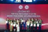 Vedan Việt Nam lần thứ 9 được vinh danh “Top 10 Công ty uy tín ngành Thực phẩm - Đồ uống”