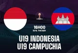 Trực tiếp bóng đá U19 Indonesia vs U19 Campuchia, U19  Đông Nam Á, 16h00 hôm nay 13/6/2026