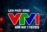 Lịch phát sóng VTV1 hôm nay ngày 17/6/2026
