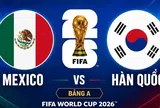 Trực tiếp bóng đá Mexico vs Hàn Quốc, World Cup 2026 08h00 ngày 19/6 trên VTV3, VTV6