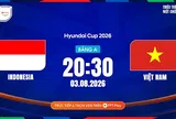 VTV6 trực tiếp bóng đá Việt Nam vs Indonesia AFF Cup 2026 20h00 hôm nay 3/8/2026