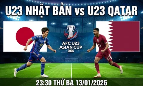 VTV5, VTV Go Trực tiếp bóng đá U23 Nhật Bản vs U23 Qatar, U23 Châu Á, 23h30 hôm nay 13/1/2026