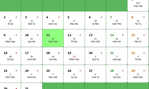 Lịch âm 11/3/2026, xem âm lịch hôm nay Thứ 4 ngày 11/3/2026