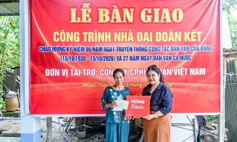 Vedan Việt Nam đồng hành trao tặng nhà Đại đoàn kết tại xã Phước Thái, thành phố Đồng Nai