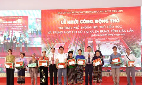 Đắk Lắk: Khởi công xây dựng Trường phổ thông nội trú liên cấp xã biên giới
