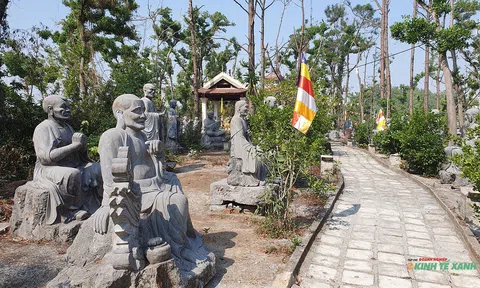 Độc đáo vườn tượng La Hán trên đỉnh núi Đối ở Hải Phòng