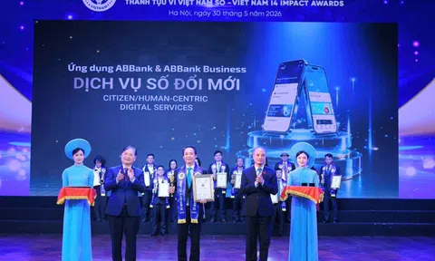 ABBank được vinh danh hạng mục "Dịch vụ số xuất sắc" tại Viet Nam I4 Impact Awards 2026