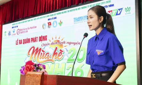 Hoa hậu Nguyễn Thanh Hà truyền cảm hứng tại Lễ ra quân Chiến dịch Mùa hè xanh 2026