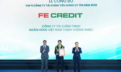 FE CREDIT liên tiếp giữ vững vị trí dẫn đầu “Top 5 Công ty Tài chính tiêu dùng uy tín”