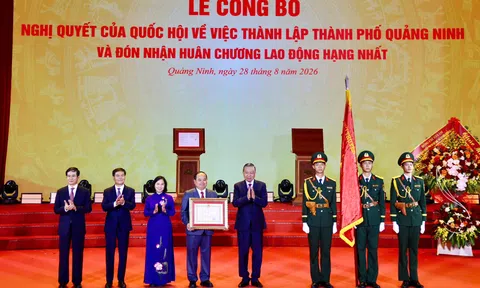 Tổng Bí thư, Chủ tịch nước Tô Lâm dự Lễ công bố Nghị quyết của Quốc hội về thành lập thành phố Quảng Ninh