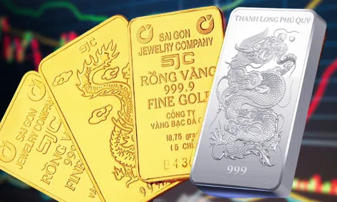 Giá vàng giảm thêm nửa triệu đồng/lượng, bạc tiếp tục giảm sâu