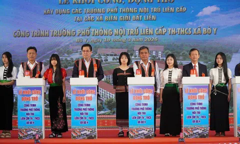 Tỉnh Quảng Ngãi khởi công xây dựng 5 trường nội trú liên cấp tại các xã biên giới