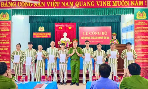 Trại tạm giam số 2 Công an thành phố Đà Nẵng tổ chức lễ công bố quyết định của Chủ tịch nước về đặc xá năm 2026