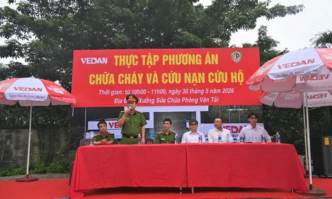 Vedan diễn tập phòng cháy chữa cháy và cứu nạn cứu hộ, nâng cao văn hóa an toàn lao động