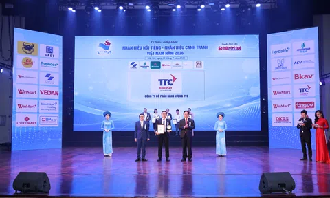 TTC Energy được vinh danh Top 50 Nhãn hiệu Nổi tiếng Việt Nam 2026 - khẳng định vị thế thương hiệu năng lượng sạch