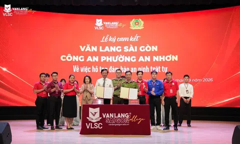 TP. HCM: Công an phường An Nhơn ký Quy chế phối hợp với Trường Cao đẳng Văn Lang Sài Gòn