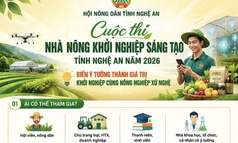 Phát động cuộc thi "Nhà nông khởi nghiệp sáng tạo tỉnh Nghệ An" năm 2026