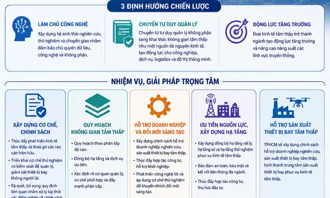 [Infographic] TPHCM hướng tới trở thành trung tâm công nghệ bay và kinh tế không gian tầm thấp