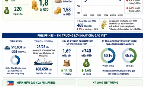 [Infographic] Thu về 1,8 tỷ USD, gạo Việt tăng tốc xuất khẩu sang thị trường ASEAN