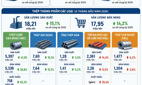 [Infographic] Ngành thép ghi nhận tăng trưởng hai chữ số, xuất khẩu vẫn nhiều lực cản