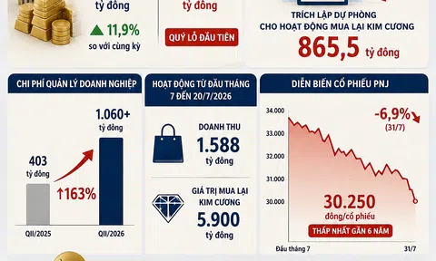 [Infographic] PNJ chịu cú sốc từ thị trường kim cương, cổ phiếu rơi xuống vùng giá thấp nhất 6 năm