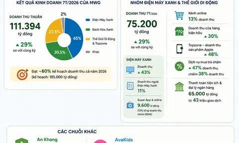[Infographic] MWG mở rộng mạnh hệ thống bán lẻ, Bách Hóa Xanh đóng góp hơn 33.000 tỷ đồng