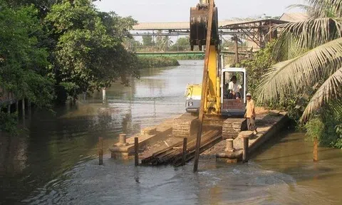 Long An đắp 6 đập tạm ngăn mặn cho vùng sản xuất gần 134.000 ha