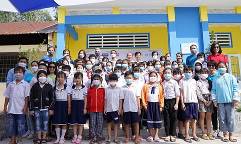 Khánh thành "ngôi trường mới" trước mùa mưa cho 150 trẻ em vùng sâu tỉnh An Giang