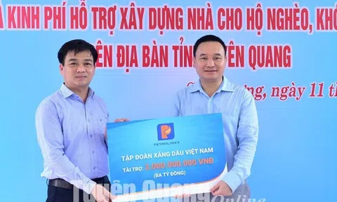 Petrolimex ủng hộ 3 tỷ đồng xây nhà tình nghĩa tại Tuyên Quang