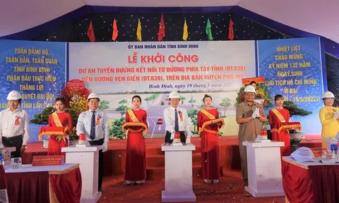 Bình Định khởi công dự án giao thông 700 tỷ đồng kết nối đến đường ven biển
