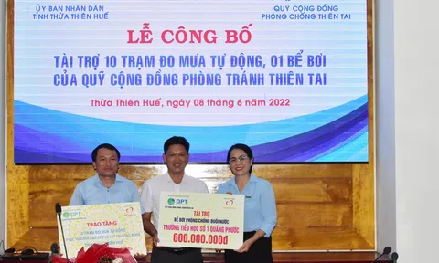 Thừa Thiên Huế tiếp nhận 11 trạm đo mưa tự động phòng chống thiên tai
