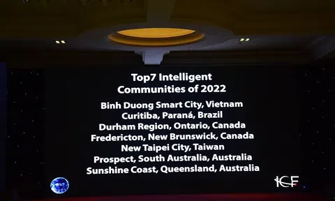 Lần thứ 2 liên tiếp, Bình Dương được ICF vinh danh “Top 7 các cộng đồng có Chiến lược phát triển thông minh trên thế giới”