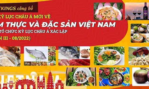 Công bố 11 kỷ lục Châu Á mới về ẩm thực và đặc sản Việt Nam lần III năm 2022
