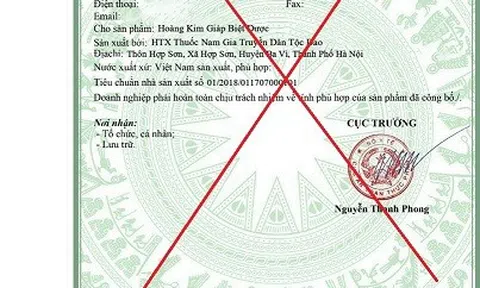 Cảnh báo giả mạo xác nhận của Bộ Y tế để bán sản phẩm Hoàng Kim Giáp biệt dược