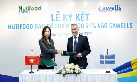 Nutifood hoàn tất đầu tư vốn vào Công ty thực phẩm Cawells ở Thụy Điển