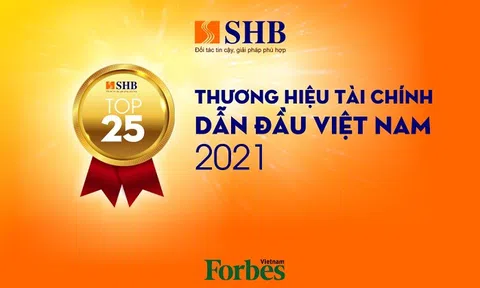 SHB được vinh danh trong Top 25 thương hiệu tài chính dẫn đầu Việt Nam