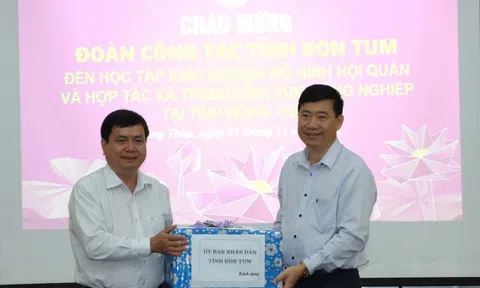 Đoàn công tác tỉnh Kon Tum học tập kinh nghiệm thành lập, điều hành Nông hội, Hội quán và Hợp tác xã tại Đồng Tháp