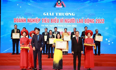 BAC A BANK tiếp tục nhận giải thưởng Doanh nghiệp tiêu biểu Vì người lao động năm 2022