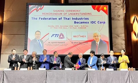 Tổng Công ty Becamex IDC ký kết hợp tác với Liên đoàn Công nghiệp Thái Lan