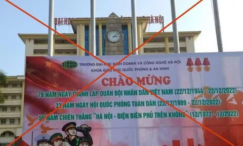 ĐH Kinh doanh và Công nghệ Hà Nội: Hết sách in đường lưỡi bò đến Pano in cờ Trung Quốc