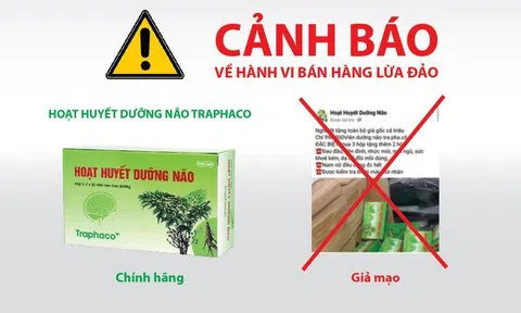 Traphaco cảnh báo về thuốc hoạt huyết dưỡng não bán online với giá 20.000 đồng/1 hộp