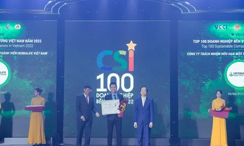 Năm thứ 4 liên tiếp Herbalife Việt Nam thuộc Top 500 Doanh nghiệp lớn nhất Việt Nam