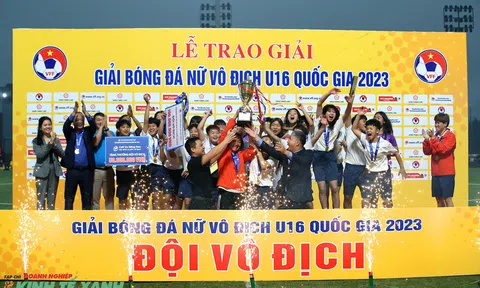 Đội tuyển nữ U16 Phong Phú Hà Nam vô địch Giải Bóng đá nữ U16 Quốc gia 2023